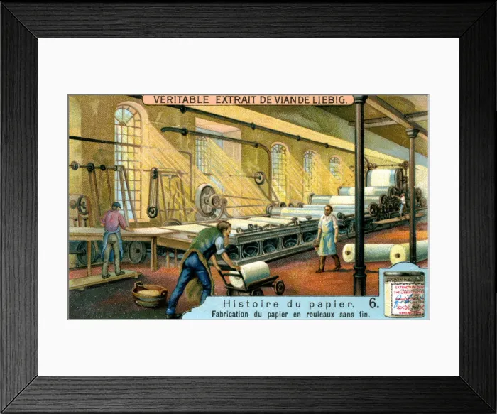 Framed Print : History of Paper: 6, c1900 Framed Print : History of Paper: 6, c1900