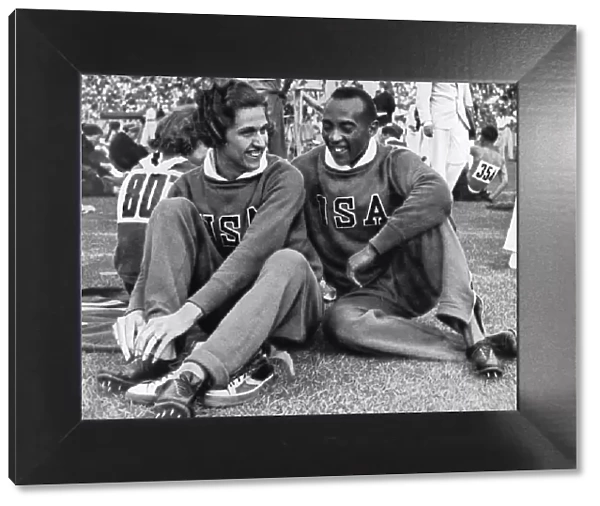 Helen Stephens and Jesse Owens, American athletes, Berlin Olympics, 1936