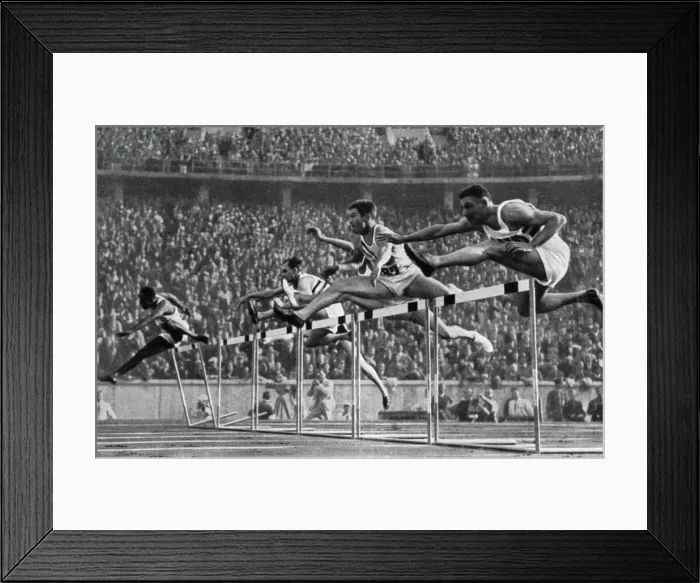 Framed Print : Forrest Towns, American Olympic champion in the 110 metres hurdles, 1936 Framed Print : Forrest Towns, American Olympic champion in the 110 metres hurdles, 1936