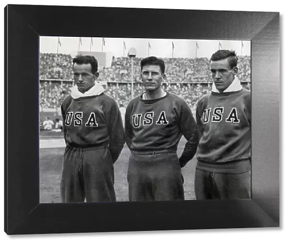Robert Clark, Glenn Morris, John Parker, American decathletes, Berlin Olympics, 1936