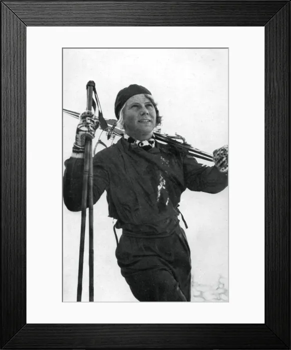Framed Print : Laila Schou-Nilsen, Norwegian skier, Winter Olympic Games, Garmisch-Partenkirchen, Germany, 1936 Framed Print : Laila Schou-Nilsen, Norwegian skier, Winter Olympic Games, Garmisch-Partenkirchen, Germany, 1936