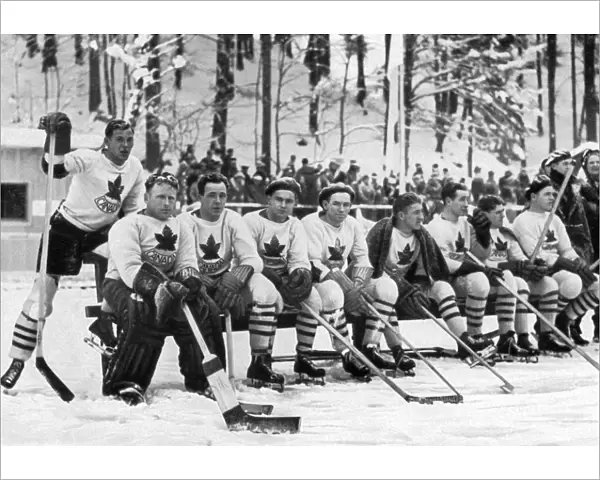 Canadian ice hockey team, Winter Olympic Games, Garmisch-Partenkirchen, Germany, 1936