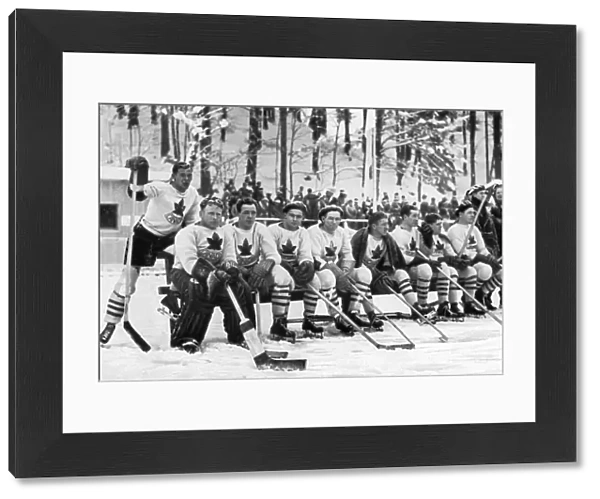 Canadian ice hockey team, Winter Olympic Games, Garmisch-Partenkirchen, Germany, 1936