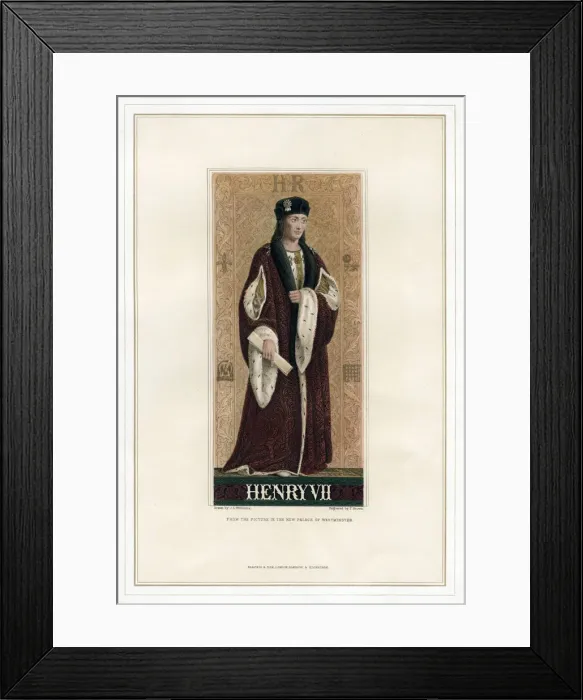Framed Print : Henry VII, King of England. Artist: T Brown Framed Print : Henry VII, King of England. Artist: T Brown