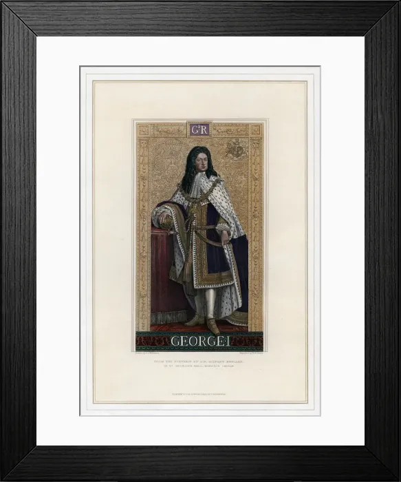 Framed Print : George I, King of Great Britain. Artist: William Home Lizars Framed Print : George I, King of Great Britain. Artist: William Home Lizars
