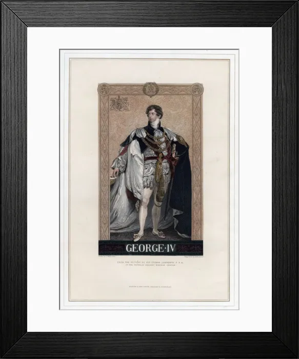 Framed Print : George IV, King of Great Britain and Ireland. Artist: A Krausse Framed Print : George IV, King of Great Britain and Ireland. Artist: A Krausse
