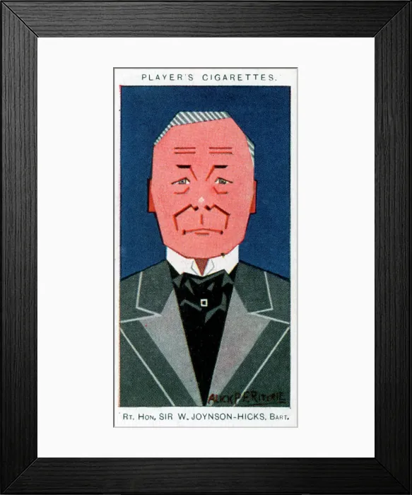 Framed Print : William Joynson-Hicks, 1st Viscount Brentford, British statesman, 1926. Artist: Alick P F Ritchie Framed Print : William Joynson-Hicks, 1st Viscount Brentford, British statesman, 1926. Artist: Alick P F Ritchie