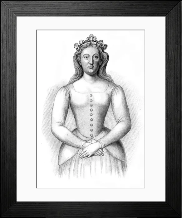 Framed Print : Philippa of Hainault, (1851). Artist: Henry Colburn Framed Print : Philippa of Hainault, (1851). Artist: Henry Colburn