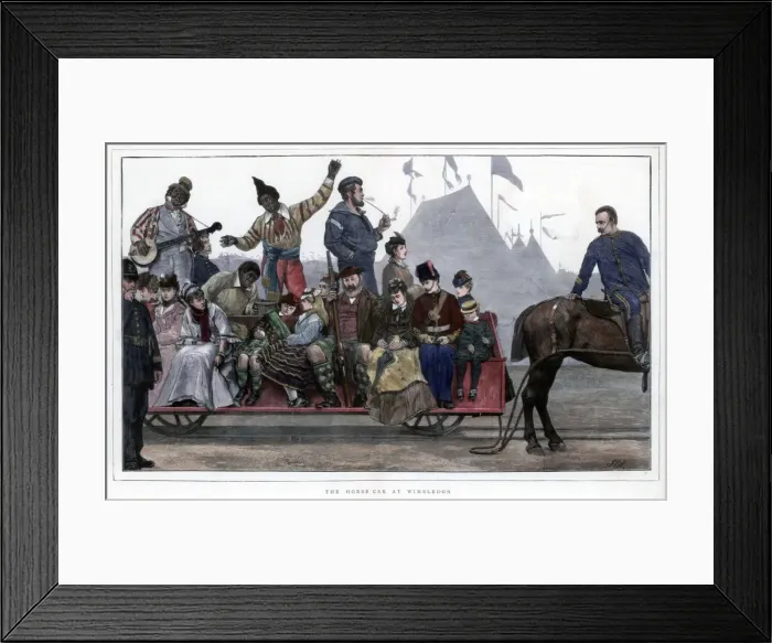 Framed Print : The Horse Car at Wimbledon, 1872 Framed Print : The Horse Car at Wimbledon, 1872