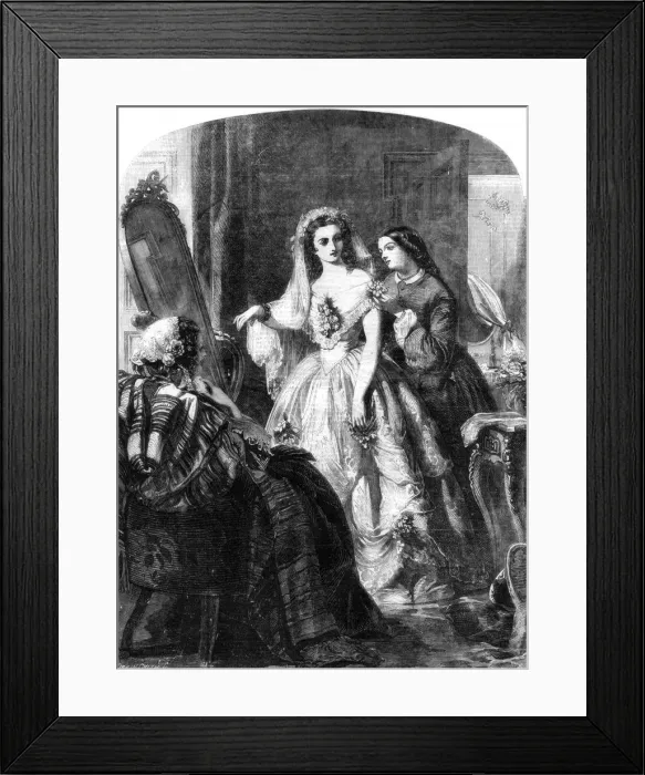 Framed Print : The Bride, 1856. Artist: Abraham Solomon Framed Print : The Bride, 1856. Artist: Abraham Solomon