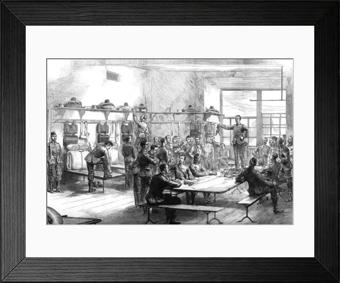Framed Print : Sale of a deserters kit in the barracks, 1875 Framed Print : Sale of a deserters kit in the barracks, 1875