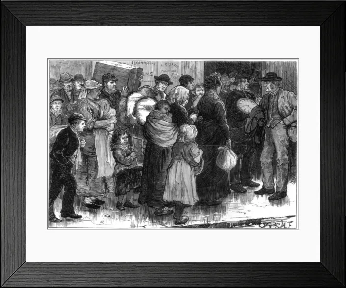 Framed Print : The pawn office at Merthyr-Tydfil, Wales, 1875 Framed Print : The pawn office at Merthyr-Tydfil, Wales, 1875