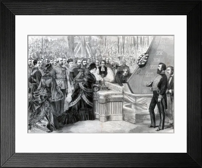 Framed Print : The Princess of Wales launching the new ironclad ship Alexandra, 1875 Framed Print : The Princess of Wales launching the new ironclad ship Alexandra, 1875