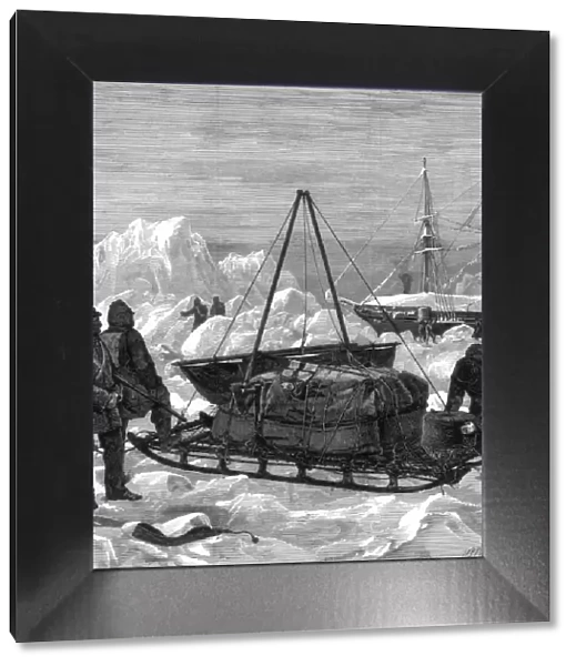 Preparing to start on a sledge trip in the Arctic, 1875. Artist: W Palmer
