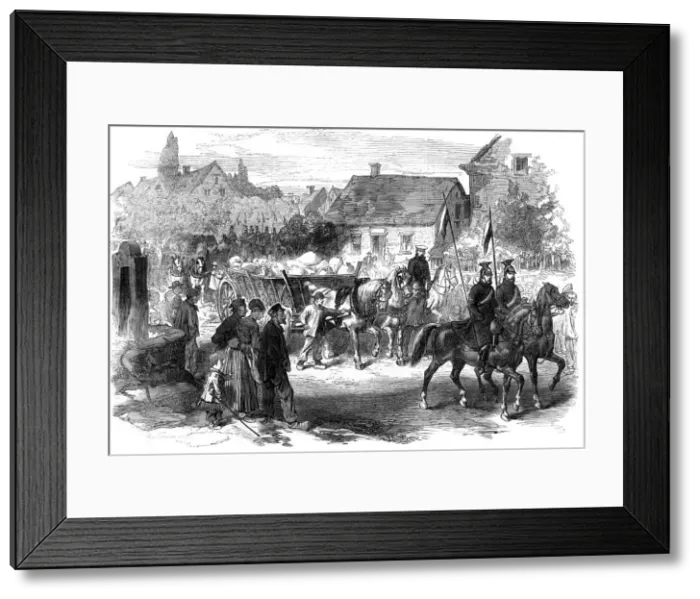 Framed Print : Russian lancers bringing in provisions, 1870 Framed Print : Russian lancers bringing in provisions, 1870