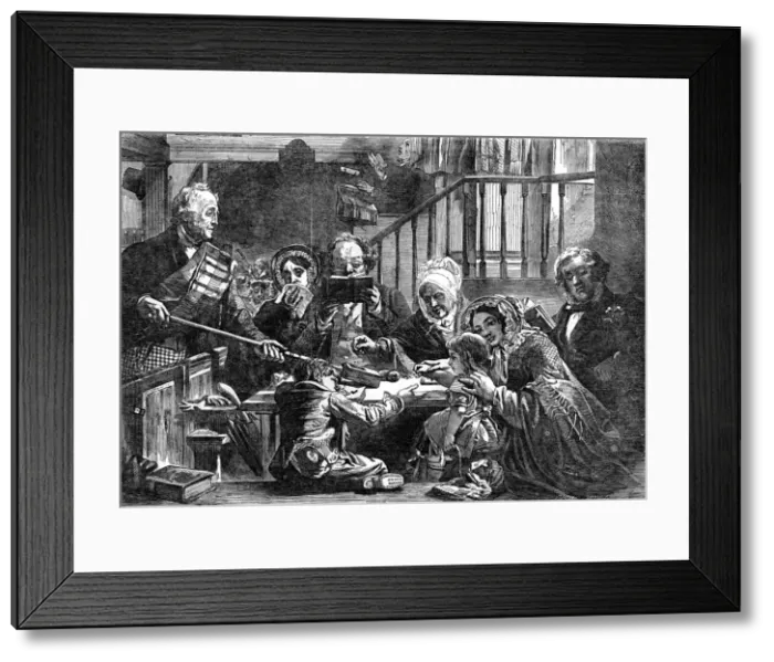 Framed Print : Collecting the Offering in a Scotch Kirk, 1855. Artist: Orrin Smith Framed Print : Collecting the Offering in a Scotch Kirk, 1855. Artist: Orrin Smith