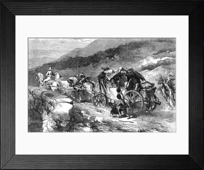Framed Print : The Stage-Coach of the Last Century, 1855 Framed Print : The Stage-Coach of the Last Century, 1855