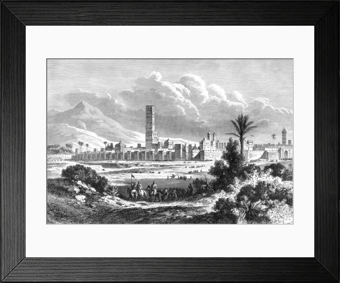 Framed Print : A city in Morocco, 19th century Framed Print : A city in Morocco, 19th century