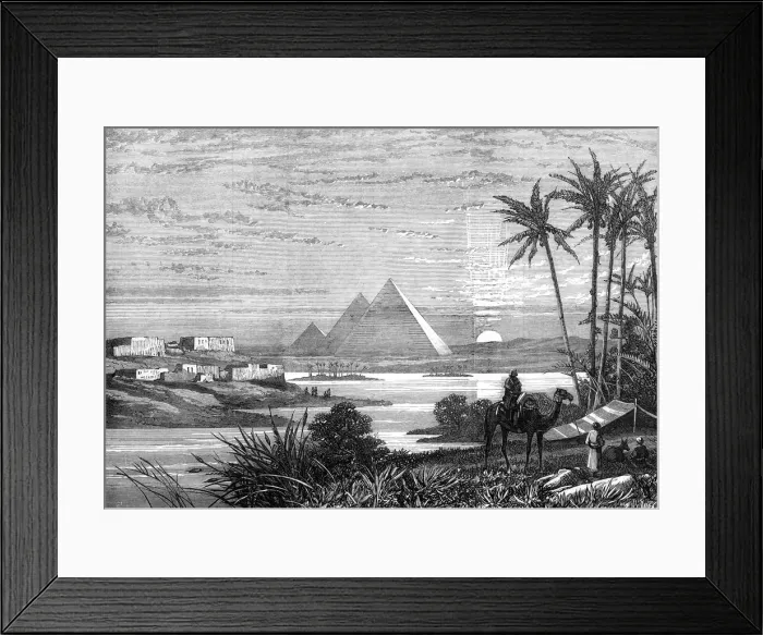 Framed Print : The Nile and the Pyramids from the Boulak road, 1874 Framed Print : The Nile and the Pyramids from the Boulak road, 1874