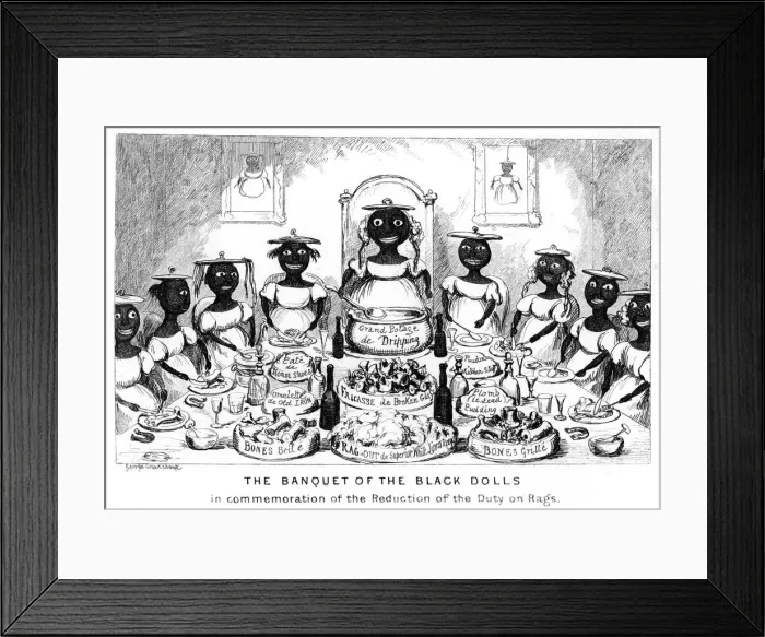 Framed Print : The Banquet of the Black Dolls, 19th century. Artist: George Cruikshank