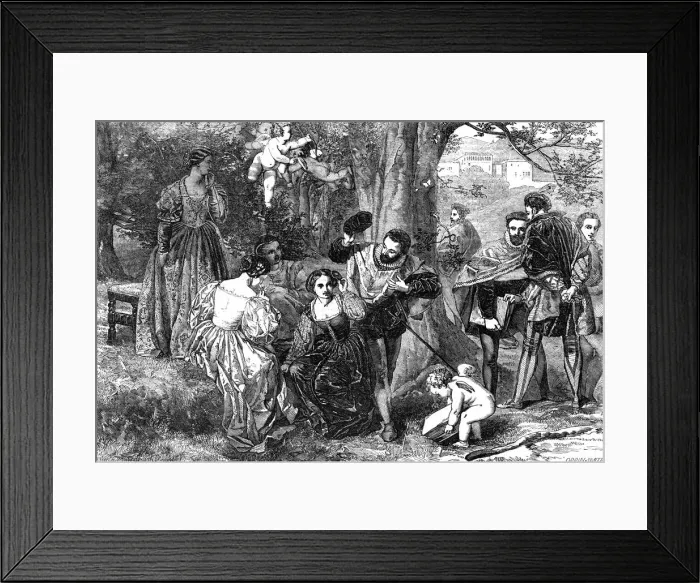 Framed Print : Loves Labours Lost, 1856. Artist: Orrin Smith Framed Print : Loves Labours Lost, 1856. Artist: Orrin Smith