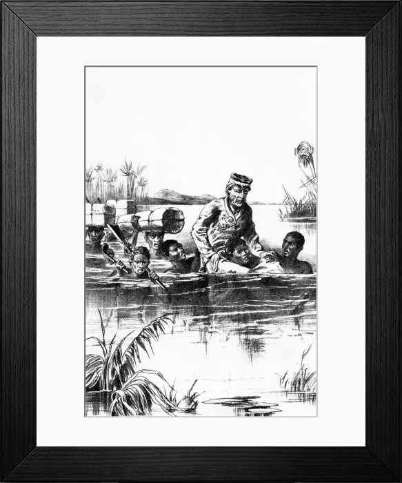 Framed Print : Livingstone on his last journey, 19th century Framed Print : Livingstone on his last journey, 19th century
