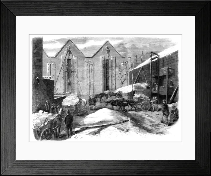 Framed Print : Carting the Ice, 1861 Framed Print : Carting the Ice, 1861