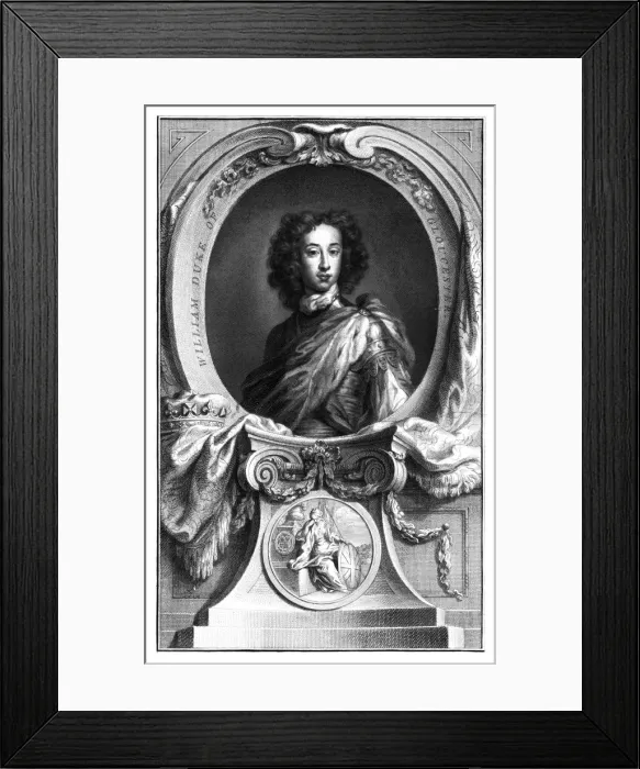Framed Print : William, Duke of Gloucester, (1689-1700), 1745. Artist: Houbraken Framed Print : William, Duke of Gloucester, (1689-1700), 1745. Artist: Houbraken