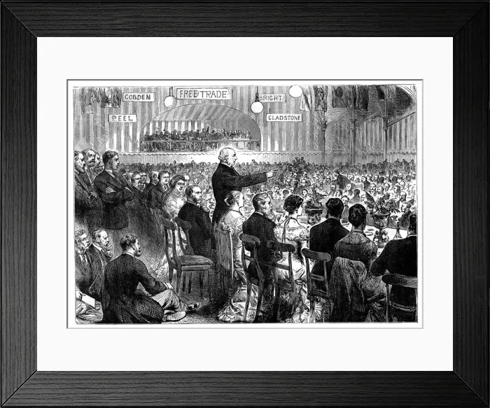Framed Print : Mr Gladstone at Leeds, late 19th century Framed Print : Mr Gladstone at Leeds, late 19th century