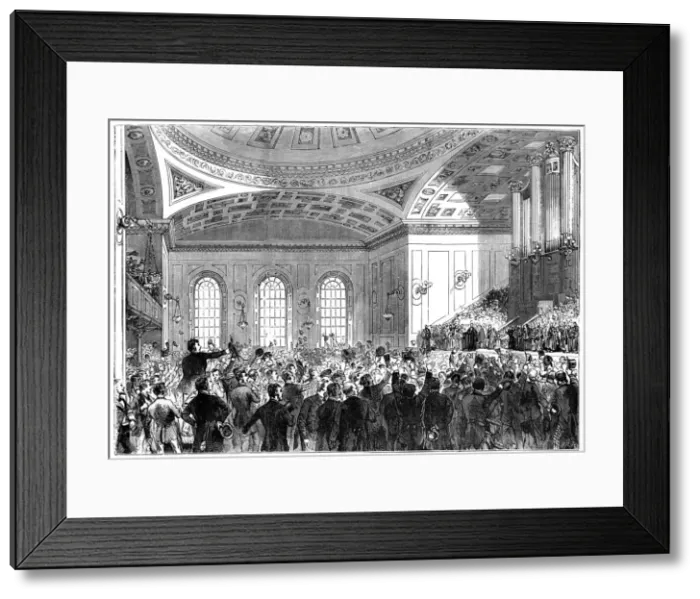 Framed Print : Mr Gladstone delivering his address as Lord Rector of Edinburgh University, 1859-1865 Framed Print : Mr Gladstone delivering his address as Lord Rector of Edinburgh University, 1859-1865