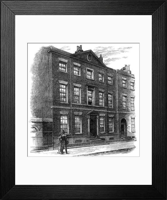 Framed Print : Birthplace of William Gladstone, Liverpool, 19th century. Artist: Butterworth & Heath Framed Print : Birthplace of William Gladstone, Liverpool, 19th century. Artist: Butterworth & Heath