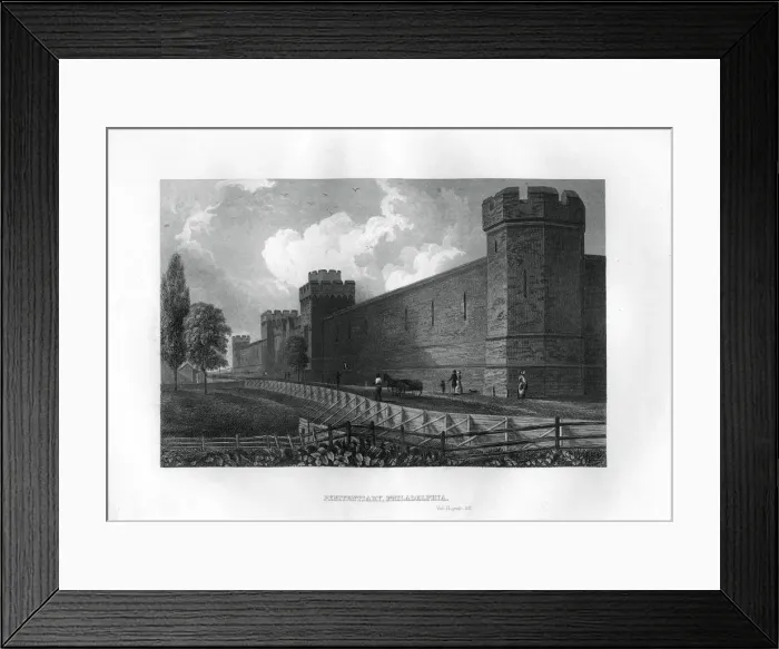 Framed Print : Penitentiary, Philadelphia, Pennsylvania, USA, 1855 Framed Print : Penitentiary, Philadelphia, Pennsylvania, USA, 1855