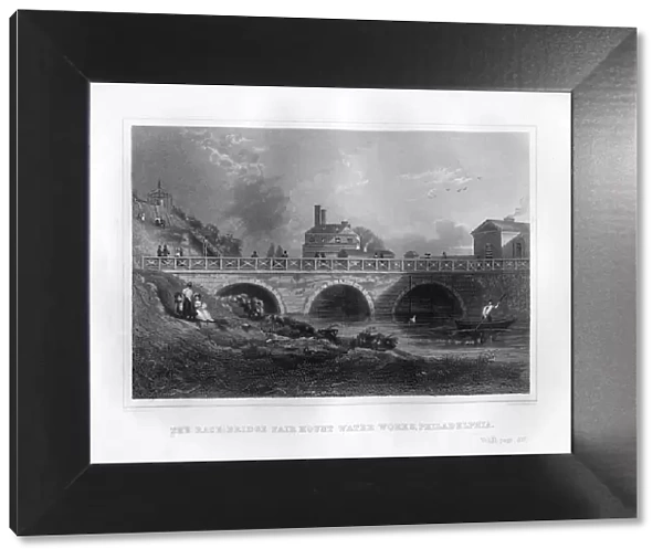 The Race Bridge Fair Mount Water Works, Philadelphia, Pennsylvania, USA, 1855. Artist: J Andrews