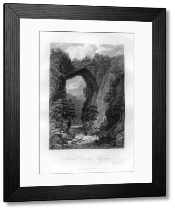 Framed Print : Natural Bridge, Virginia, USA, 1855 Framed Print : Natural Bridge, Virginia, USA, 1855