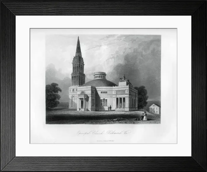 Framed Print : Episcopal Church, Richmond, Virginia, USA, 1855 Framed Print : Episcopal Church, Richmond, Virginia, USA, 1855