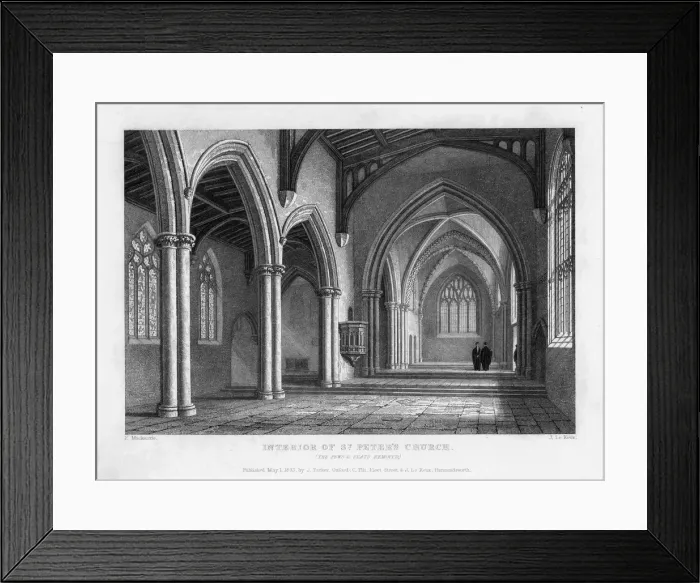 Framed Print : Interior of St Peters Church, Oxford, 1833. Artist: John Le Keux Framed Print : Interior of St Peters Church, Oxford, 1833. Artist: John Le Keux