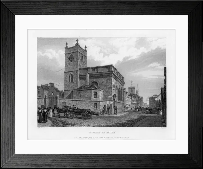 Framed Print : Church of St Peter le Bailey, Oxford, 1835. Artist: John Le Keux