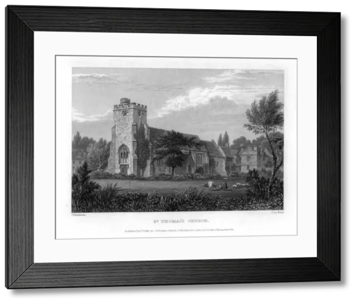 Framed Print : St Thomass Church, Oxford, 1835. Artist: John Le Keux Framed Print : St Thomass Church, Oxford, 1835. Artist: John Le Keux