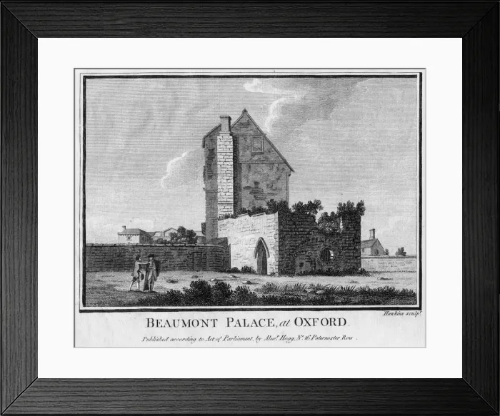 Framed Print : Beaumont Palace, Oxford. Artist: Hawkins Framed Print : Beaumont Palace, Oxford. Artist: Hawkins