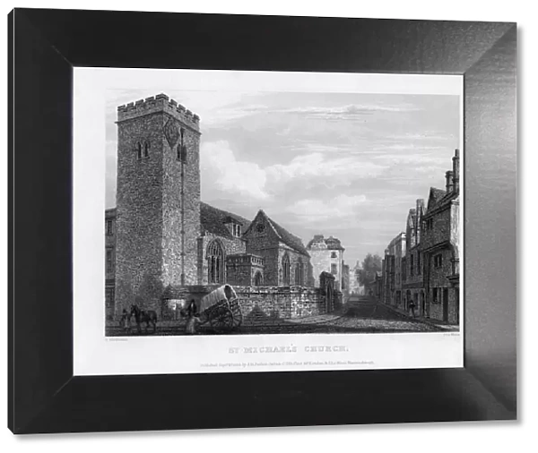 St Michaels Church, Oxford, 1834. Artist: John Le Keux