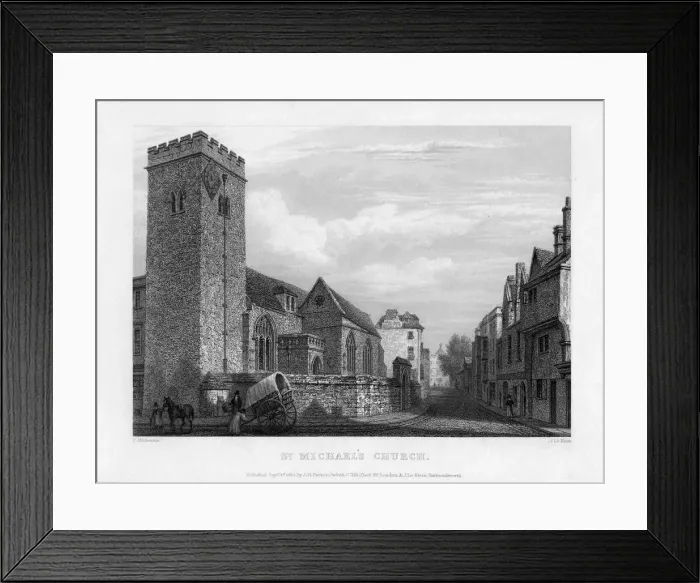 Framed Print : St Michaels Church, Oxford, 1834. Artist: John Le Keux Framed Print : St Michaels Church, Oxford, 1834. Artist: John Le Keux