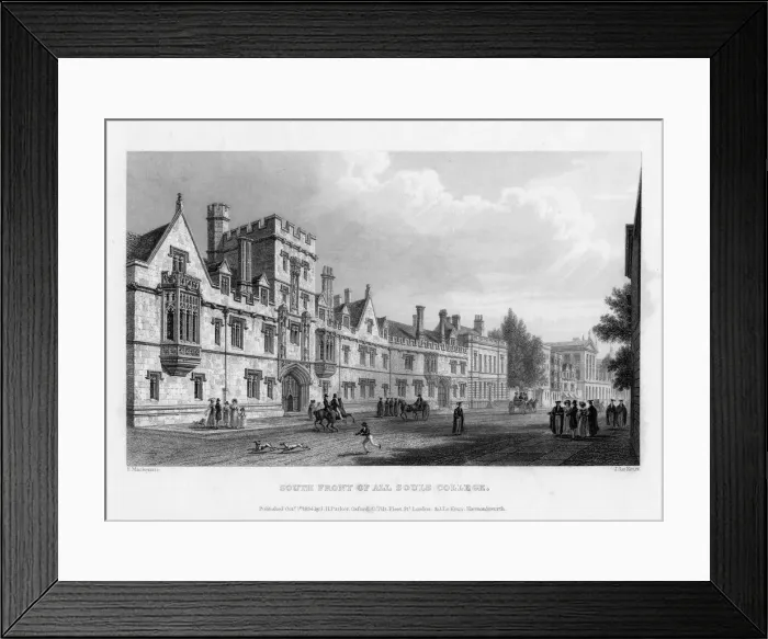 Framed Print : South front of All Souls College, Oxford University, 1834. Artist: John Le Keux Framed Print : South front of All Souls College, Oxford University, 1834. Artist: John Le Keux
