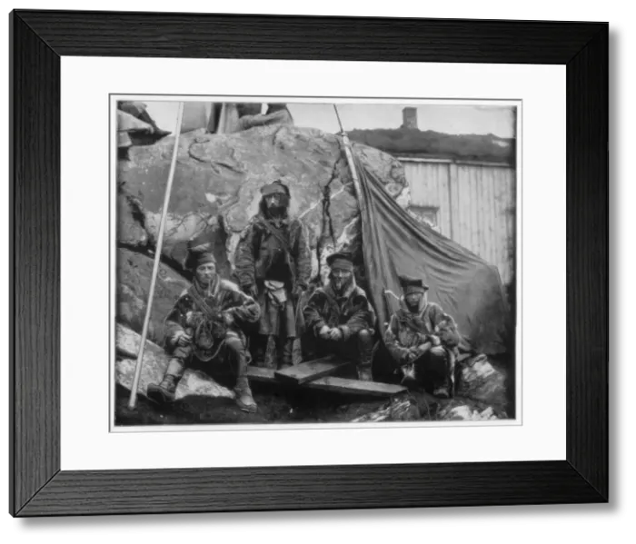 Framed Print : Group of Lapps, Norway, late 19th century. Artist: John L Stoddard Framed Print : Group of Lapps, Norway, late 19th century. Artist: John L Stoddard