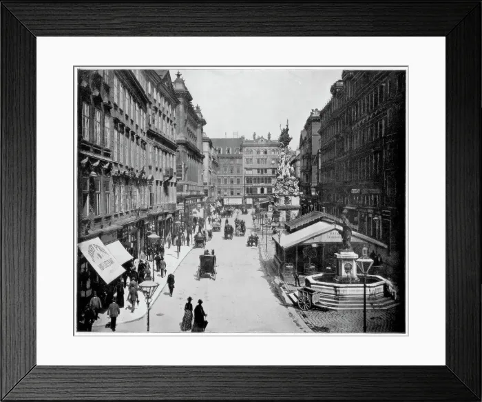 Framed Print : The Graben, Vienna, late 19th century. Artist: John L Stoddard Framed Print : The Graben, Vienna, late 19th century. Artist: John L Stoddard