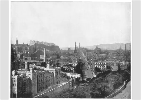 Edinburgh and Scotts Monument, late 19th century. Artist: John L Stoddard