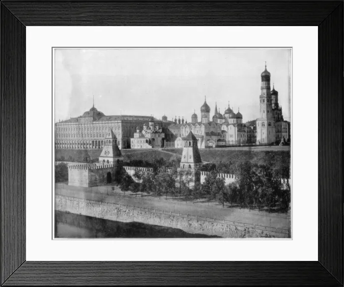 Framed Print : The Kremlin, Moscow, late 19th century. Artist: John L Stoddard Framed Print : The Kremlin, Moscow, late 19th century. Artist: John L Stoddard