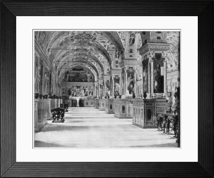 Framed Print : The Vatican Library, Rome, late 19th century. Artist: John L Stoddard Framed Print : The Vatican Library, Rome, late 19th century. Artist: John L Stoddard