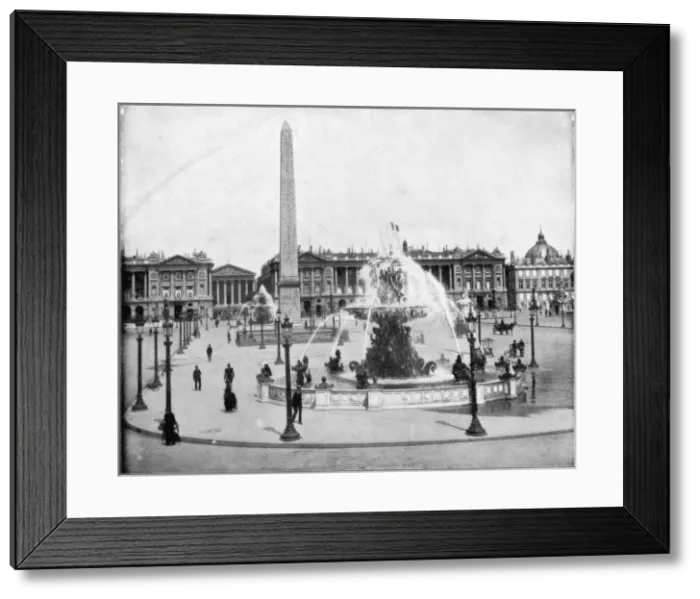 Framed Print : Place de la Concorde, Paris, late 19th century. Artist: John L Stoddard Framed Print : Place de la Concorde, Paris, late 19th century. Artist: John L Stoddard