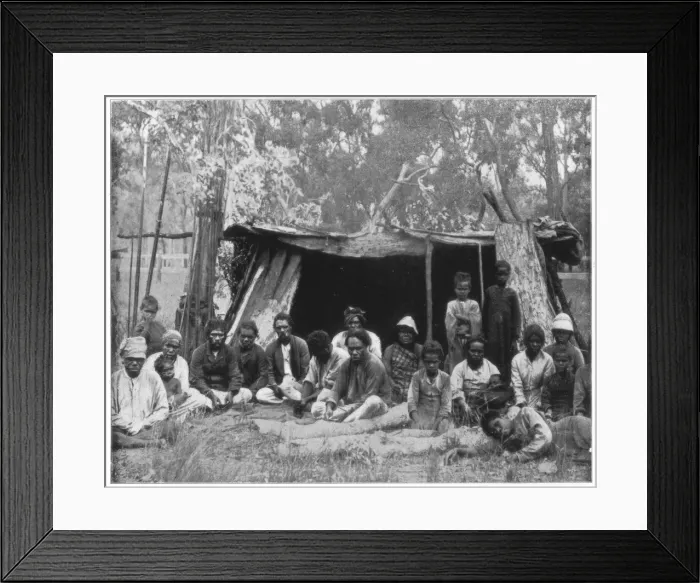 Framed Print : Natives of Queensland, Australia, late 19th century. Artist: John L Stoddard Framed Print : Natives of Queensland, Australia, late 19th century. Artist: John L Stoddard