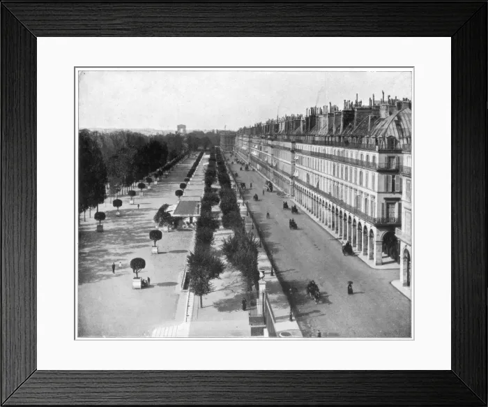 Framed Print : Rue de Rivoli, Paris, late 19th century. Artist: John L Stoddard Framed Print : Rue de Rivoli, Paris, late 19th century. Artist: John L Stoddard